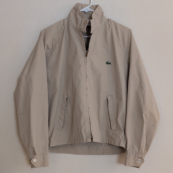 VTG Izod Lacoste Men's Light Tan Jacket - Size M - Picture 1 of 12